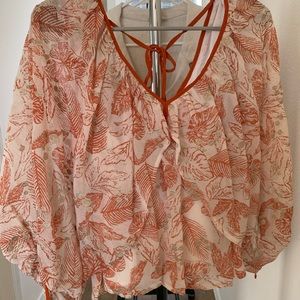 Orange and Gold Blouse